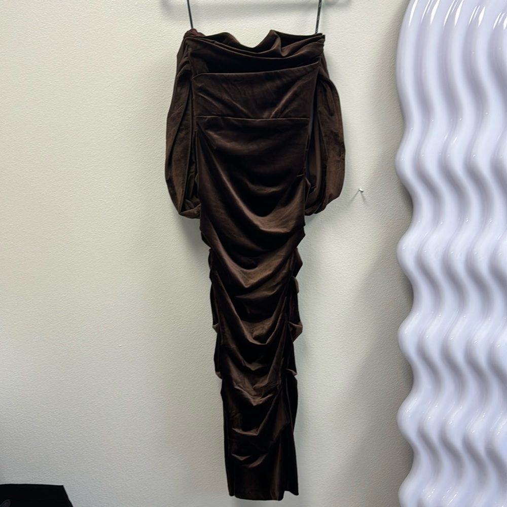 Layne velvet ruched dress - Picture 6 of 12